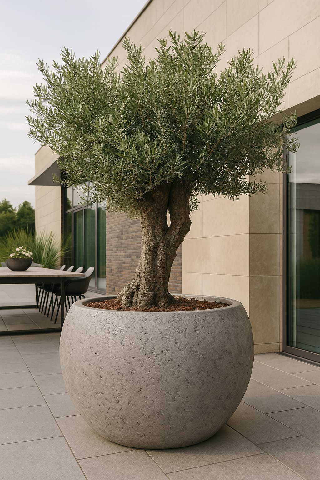 donica w imitacji betonu